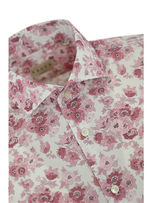 Camicia floreale in cotone Bianco/Rosa Xacus | 81526 722ML001